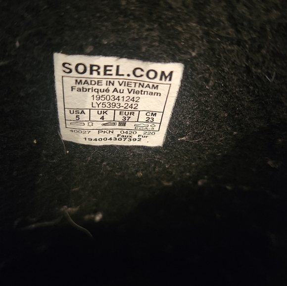 Sorel leather kids winter boots size 5 - Picture 8 of 9